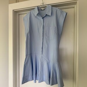English Factory pale blue poplin dress